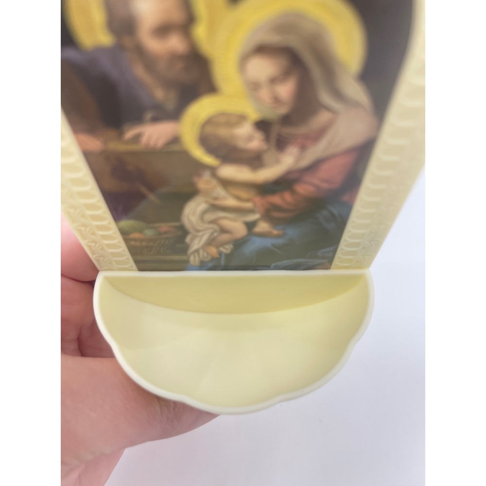 Holy Family Wall Plaque Holy Water Font Religious Catholic Christian Home Decor - Picture 6 of 10